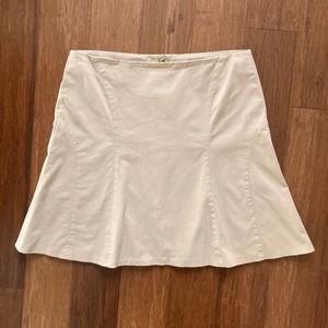 Akris Punto Khaki Canvas Cotton Mini Y2K Skirt // Size‎ US 12 F 44